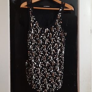 Sequined tank top